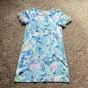 Lilly Pulitzer Blue and Pink Floral Dress